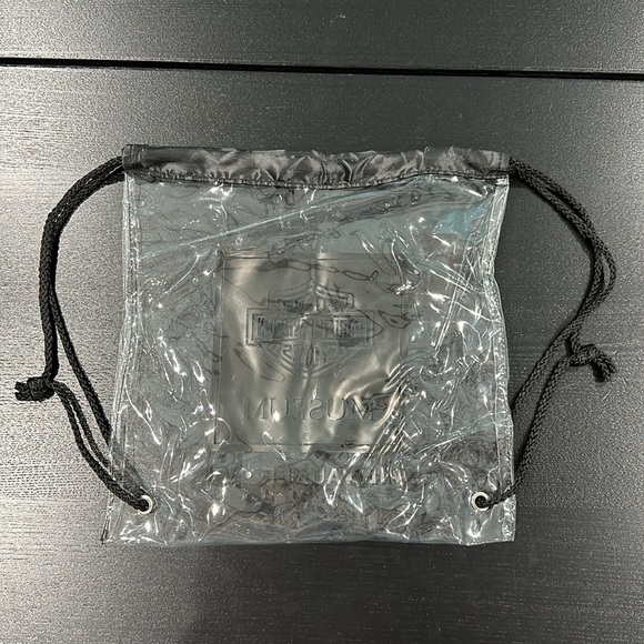 Harley-Davidson Museum Clear Drawstring Backpack Bag - Picture 2 of 5